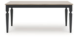Brenkerton - Grayish Brown / Black - Rectangular Dining Room Table