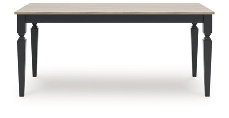 Brenkerton - Grayish Brown / Black - Rectangular Dining Room Table