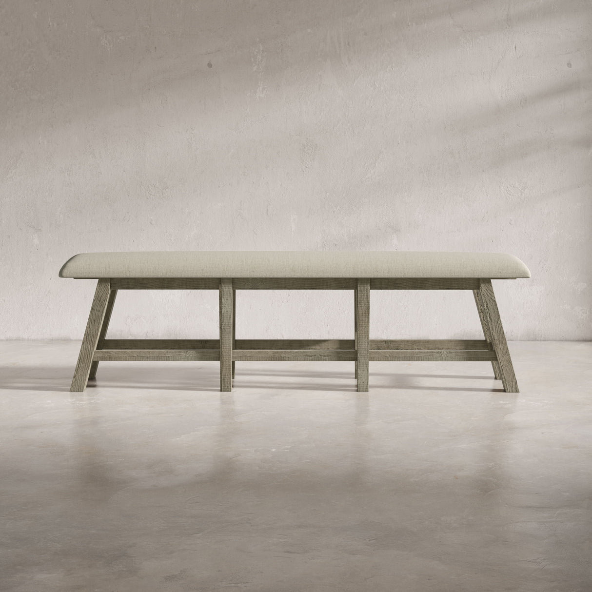 Telluride - Counter Bench - Driftwood Gray / Beige