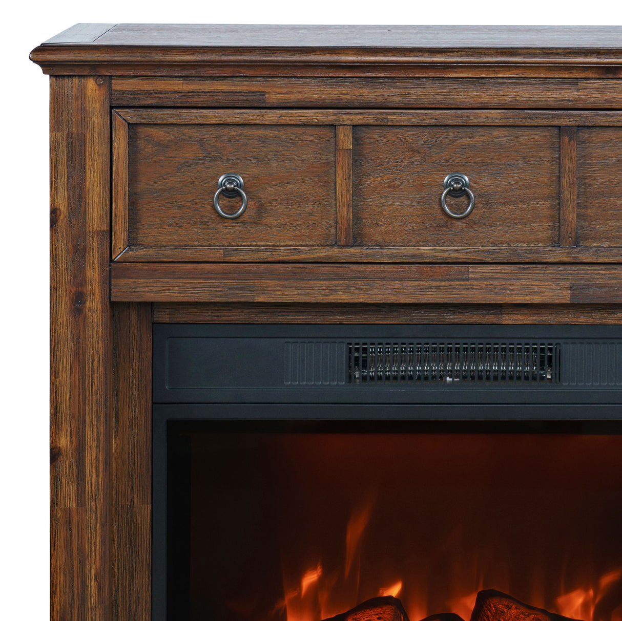 Bakersfield - Electric Fireplace Media Console - Brown