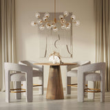 Gwen - 5 Piece Counter Dining Set - Dark Brown Table