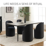 360 Degree Swivel Armless Dining Barrel Chair