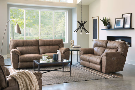 Hollins - Power Reclining Loveseat - Coffee