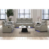 Blitz - Motion Loveseat With Console, And LED