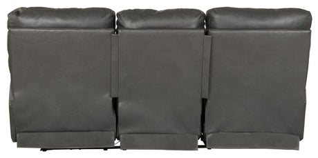 Angelo - Power Reclining Sofa - Gunmetal