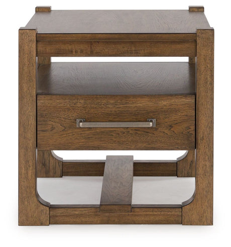 Cabalynn - Square End Table - Light Brown