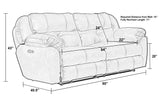 Ferrington - Power Lay Flat Reclining Sofa with Power Adjustable Headrest & Lumbar