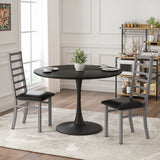 Metal Dining Chairs With Steel Legg, High Back Armless Design