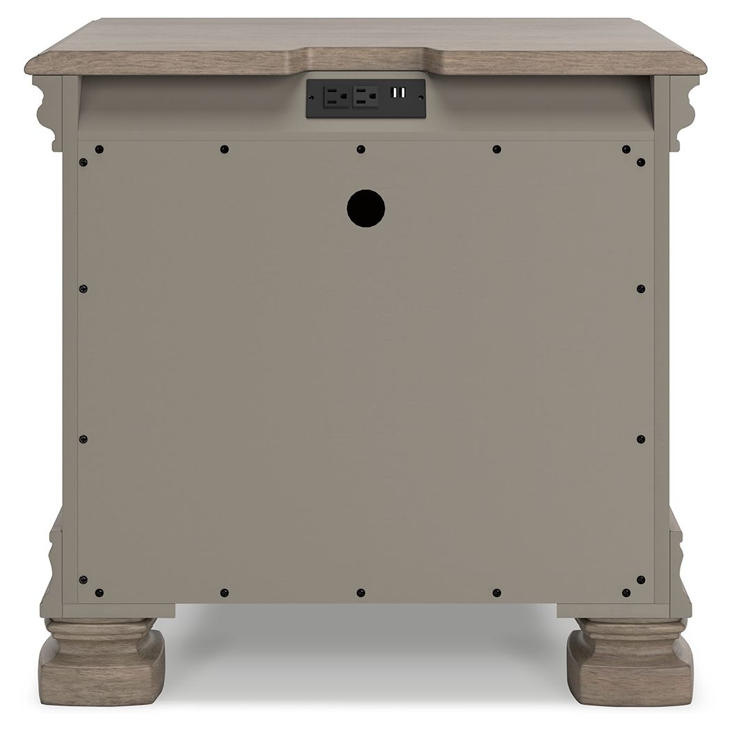 Lexorne - Three Drawer Night Stand - Gray