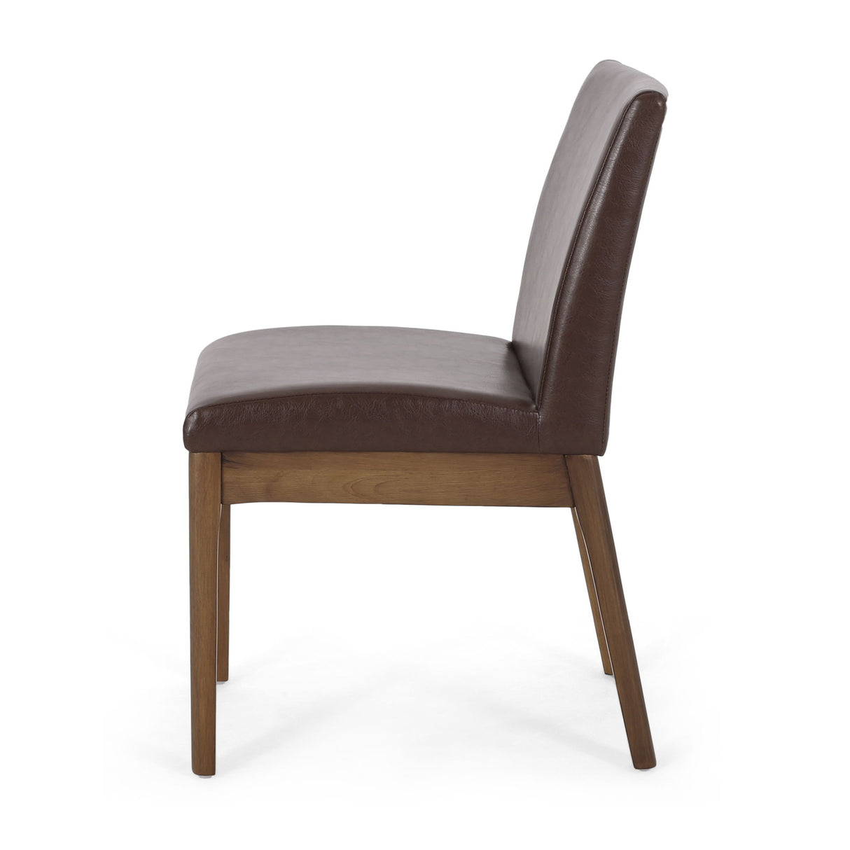Modern Dining Chair With Upholstery - Dark Brown