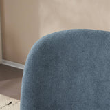 Modern Low Back Accent Upholstered Armless Living Room Chairs, Round Feet