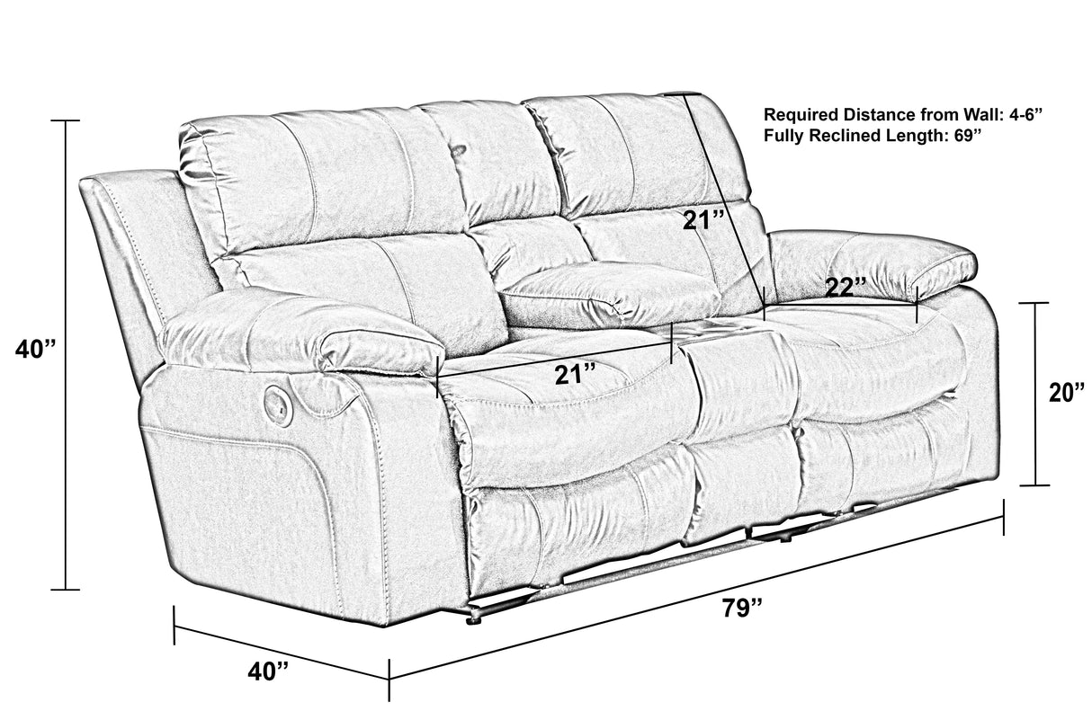 Positano - Reclining Console Loveseat