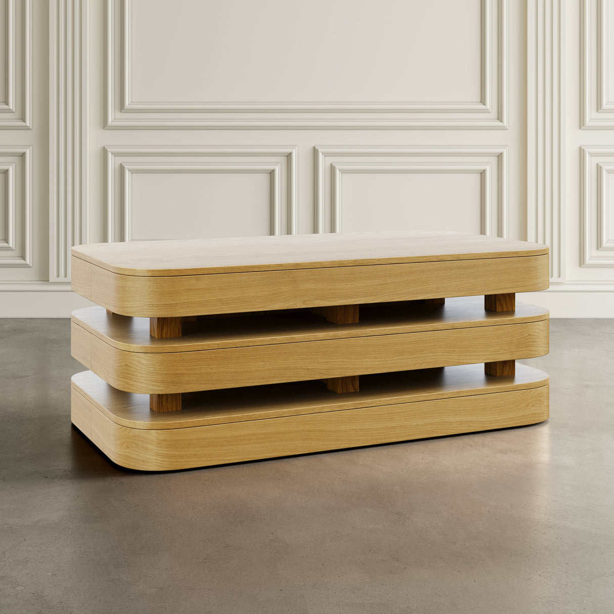 Brix Rectangular Cocktail Table w/Casters