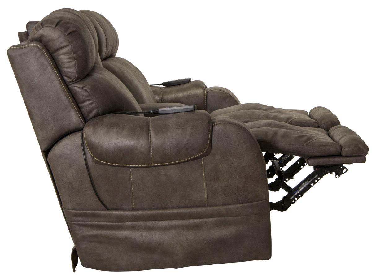 Serenity - Power Reclining Console Loveseat With Power Adjustable Headrest And CR3 Heat / Massage / Lumbar