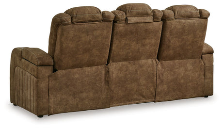 Wolfridge - Brindle - Power Reclining Sofa With Adj Headrest