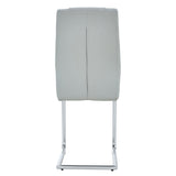 Modern Dining Chairs With Padded Seat, Metal Legs