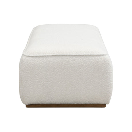 Grainy Footstool For Home - Beige