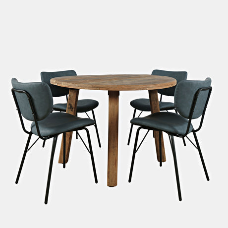 Reclamation - 5 Piece Dining Set With Upholstered Chairs