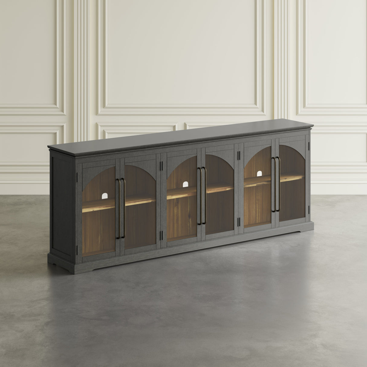 Archdale Gothic Arch 6 Door Accent Cabinet