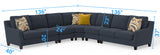 Foley - Sectional With Comfort Coil Seating And 4 Included Accent Pillows