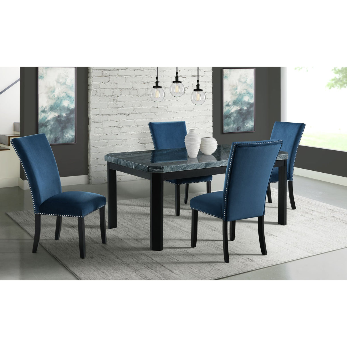 Francesca - Standard Height Dining Table - Gray