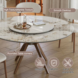 Modern Sintered Stone Dining Table Set With Chairs