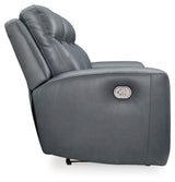 Mindanao - 2 Pc. - Power Reclining Sofa, Power Reclining Loveseat with Console - Steel
