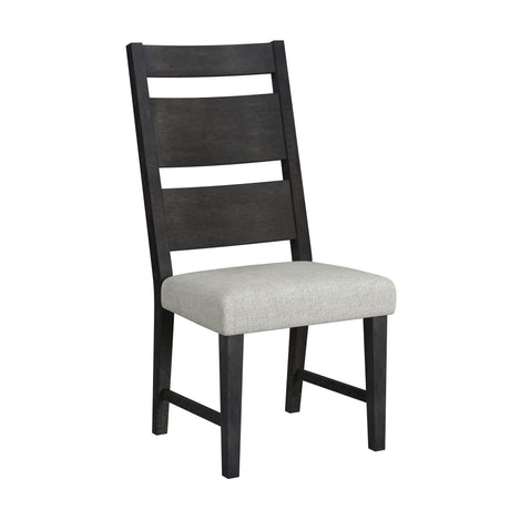 Jemma - Wood Back Dining Side Chair (Set of 2) - Dark Espresso / Beige Linen