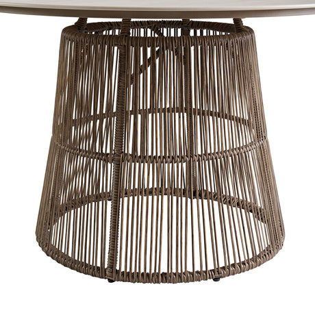 Alesso - Round Dining Table - Brown / Sand