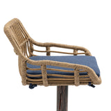 Modern Swivel Bar Stools Adjustable Counter Chairs With Footrest (Set of 2)