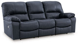 Leesworth - 3 Pc. - Power Reclining Sofa, Power Reclining Loveseat, Power Rocker Recliner - Ocean