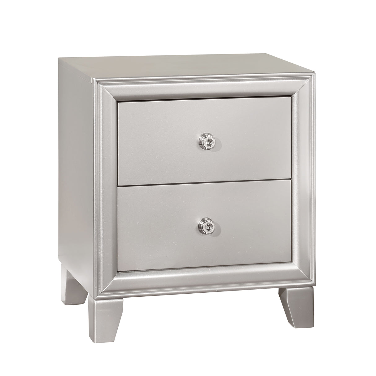 Omni - 5 Piece King Bedroom Set - Pearl Silver