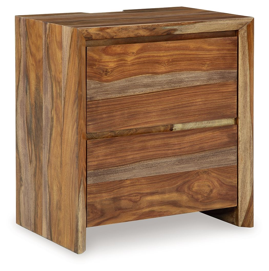 Dressonni - Brown - Two Drawer Night Stand