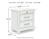 Kanwyn - Three Drawer Night Stand - Whitewash