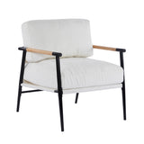 Modern Accent Chair With Plush Cushions, Cozy Seating