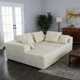 Corner Combination Sofa Sectional Couch With Soft Plush Fabric