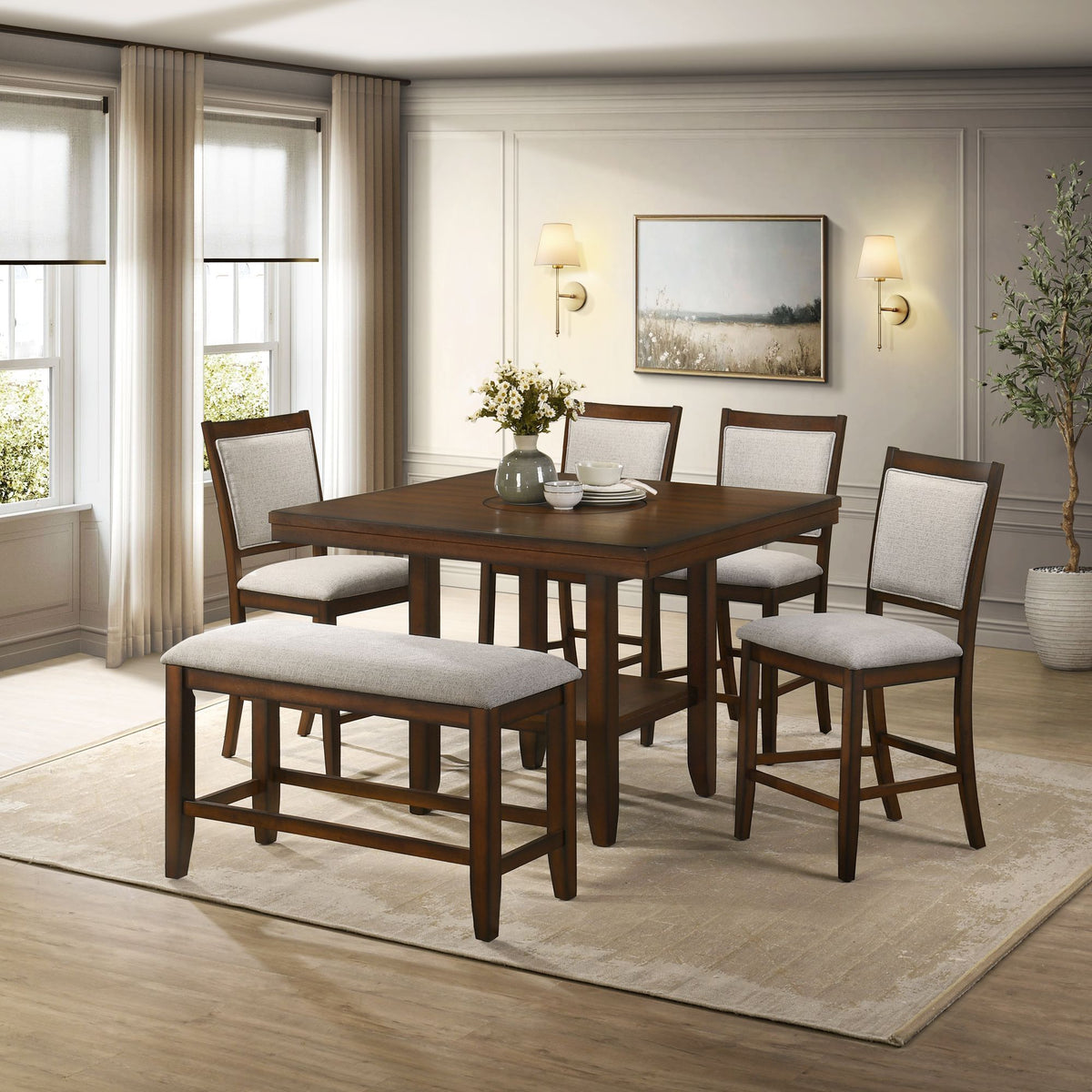 Portage - Counter Bench - Brown / Beige