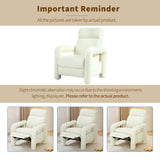 Push Back Recliner Armchair Upholstered Recliner Chair Single Sofa With Adjustable Backrest