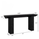 Extra Long Narrow Console Table For Entryway & Hallway - Black / White Print