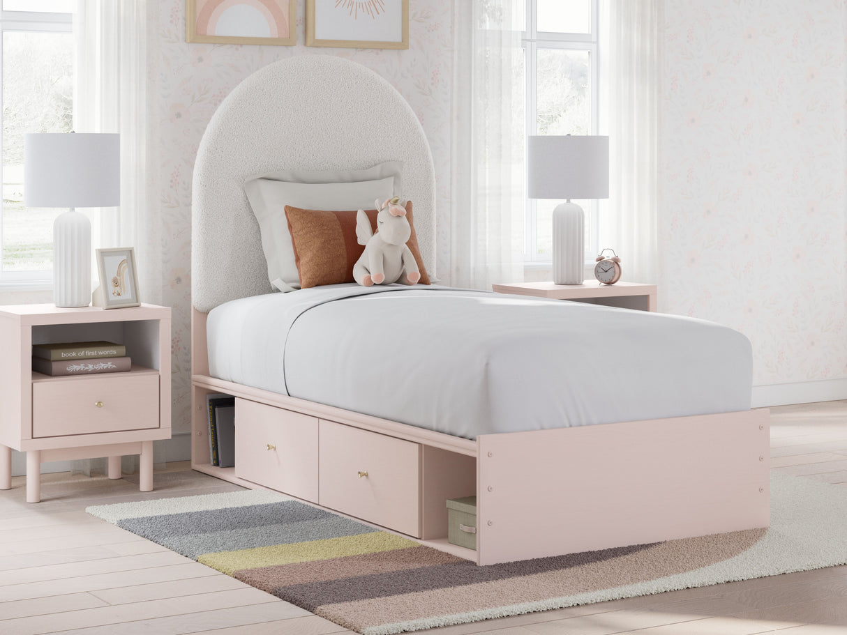 Wistenpine - Upholstered Panel Bed With Storage