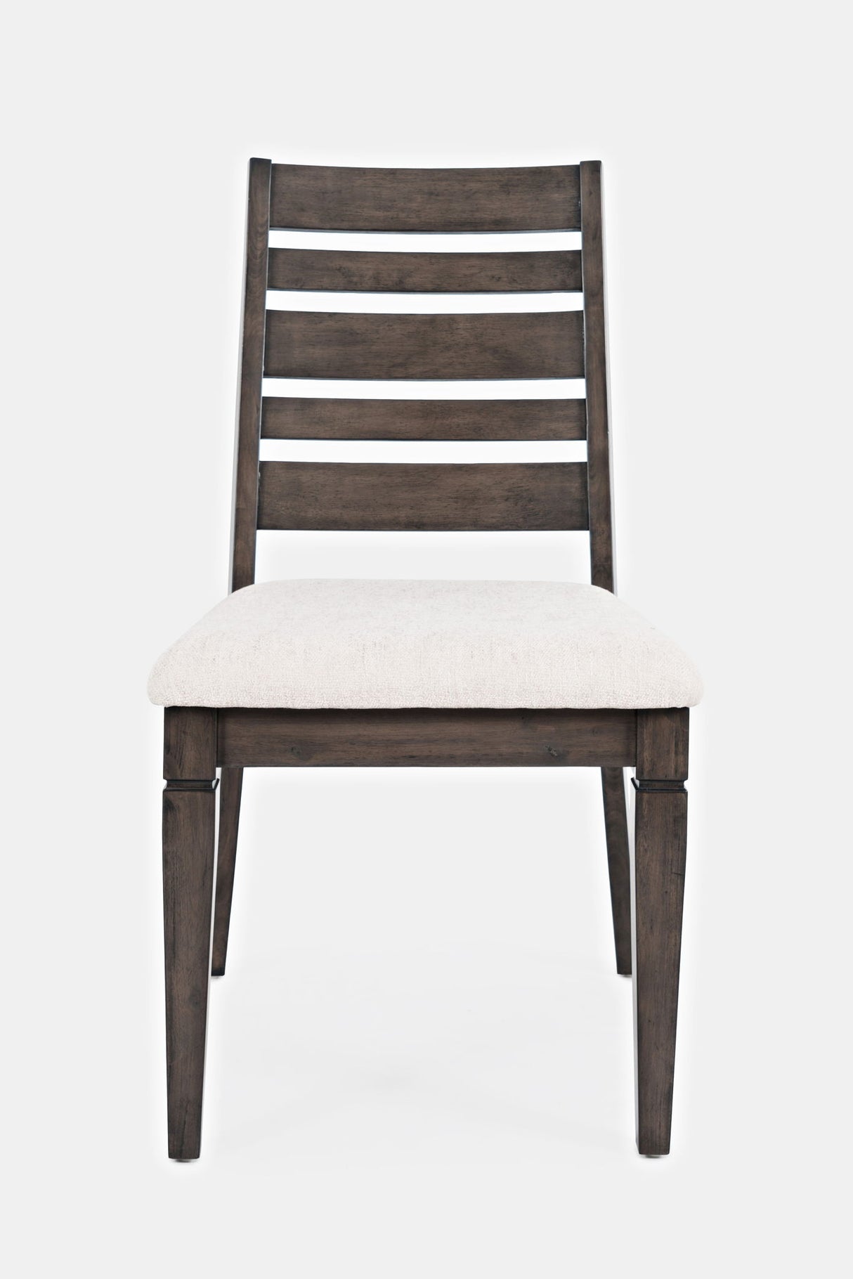 Lincoln Square - Ladderback Chair (Set of 2) - Medium Brown And White Fabric
