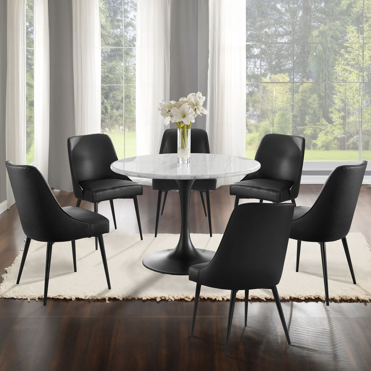 Colfax - Dining Set With White Top Table