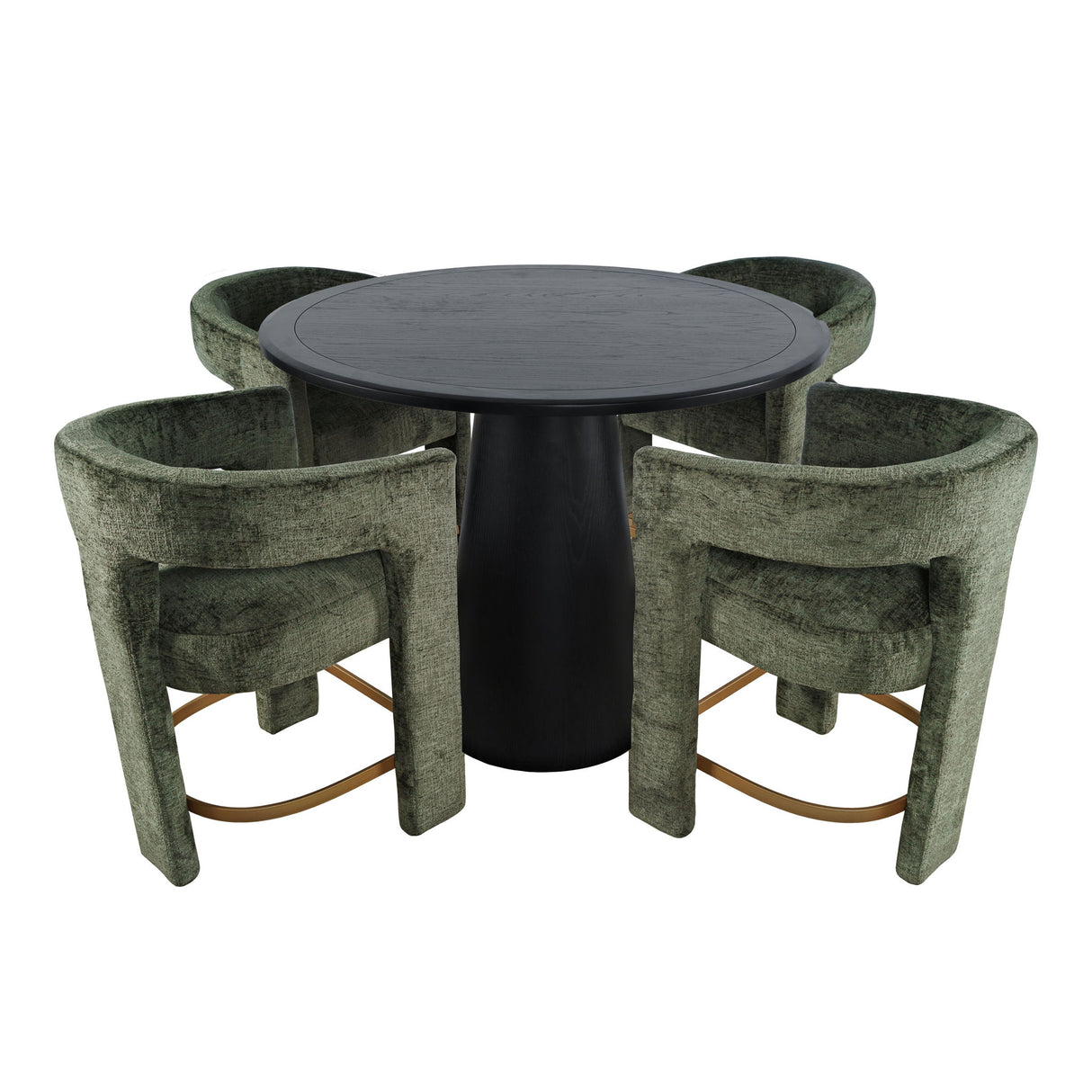 Gwen - 5 Piece Counter Dining Set - Black Table