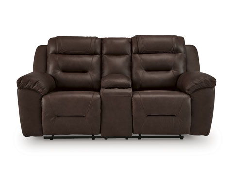 Heritage DBL Rec Loveseat w/Console Leather