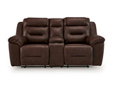 Heritage DBL Rec Loveseat w/Console Leather