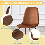 (Set of 4) Backrest AndTransfer Legs Chairs Adding A Touch Of Elegance To Minimalist And Scandinavian Style Homes - Walnut