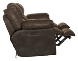 Ferrington - Power Lay Flat Reclining Console Loveseat with Power Adjustable Headrest