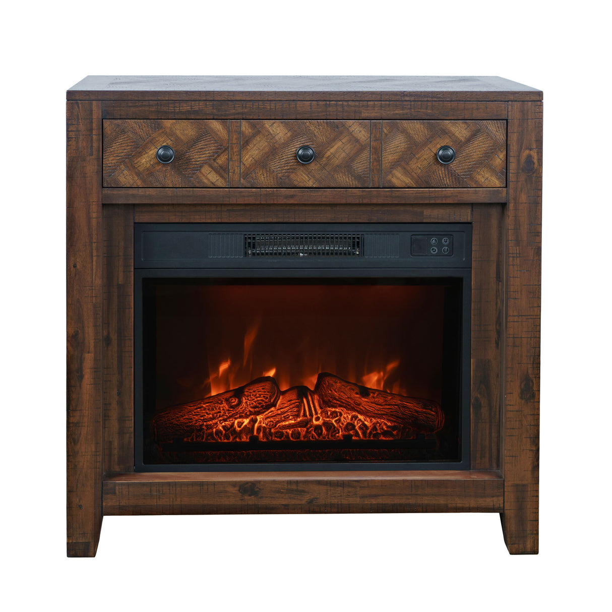 Fairview - Electric Fireplace Media Console - Oak