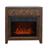 Fairview - Electric Fireplace Media Console - Oak
