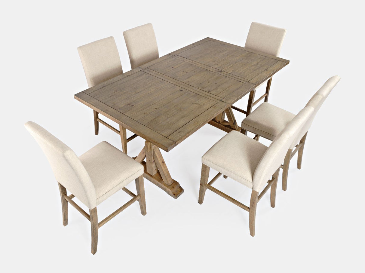 Carlyle Crossing - 7 Piece Counter Set - Distressed Medium Brown